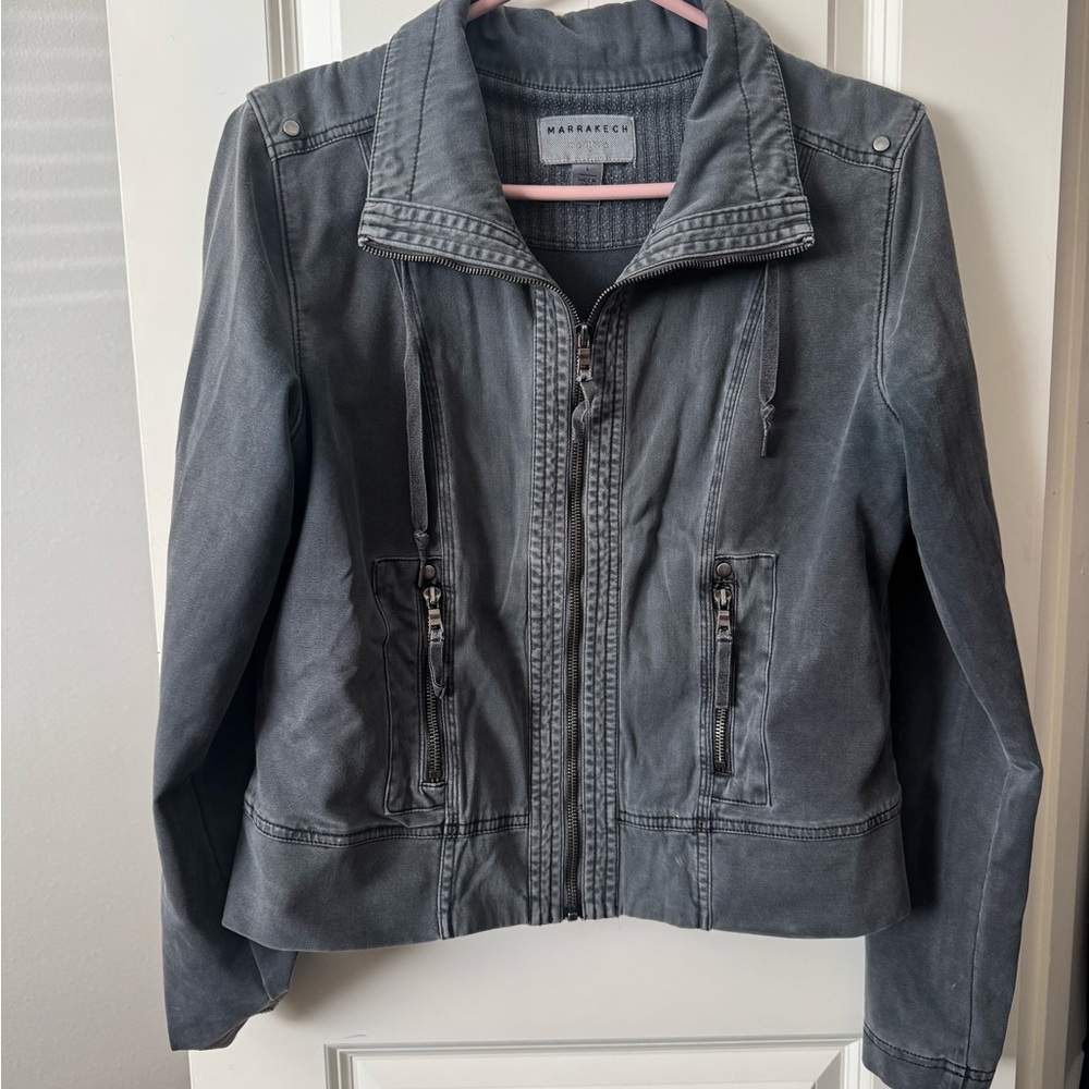 Anthropologie Slate Gray Utility Jacket